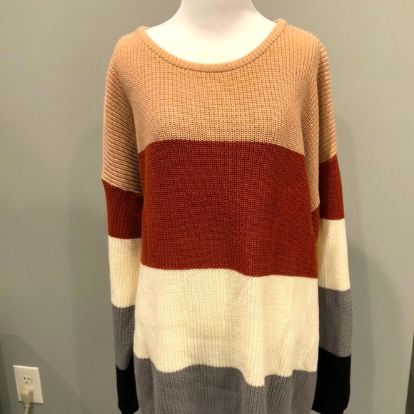 Ampersand oversized color block sweater - Picture 1 of 2